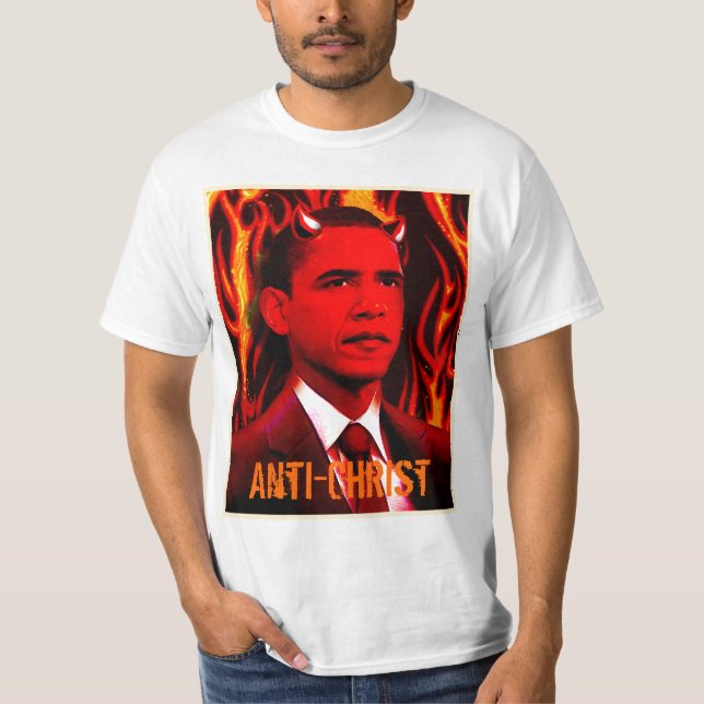 Camiseta Barack Obama el Anti-Cristo (Anverso)