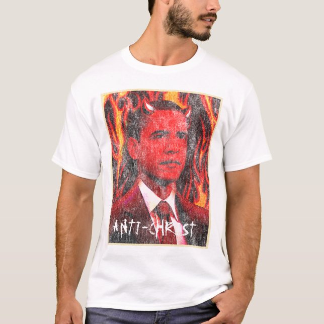 Camiseta Barack Obama el Anti-Cristo (Anverso)