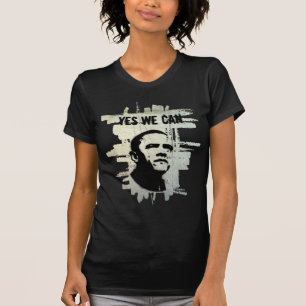 Camiseta Barack Obama. Hormigón del fondo de la plantilla