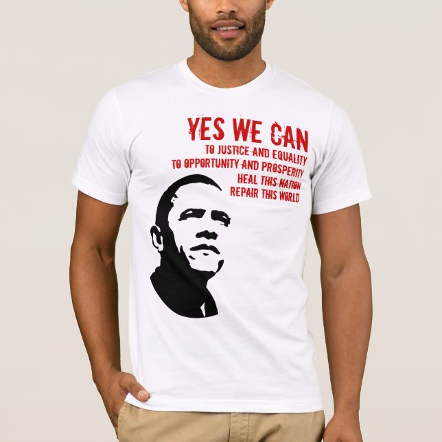 Camiseta Barack Obama: PODEMOS SÍ…. (Anverso)