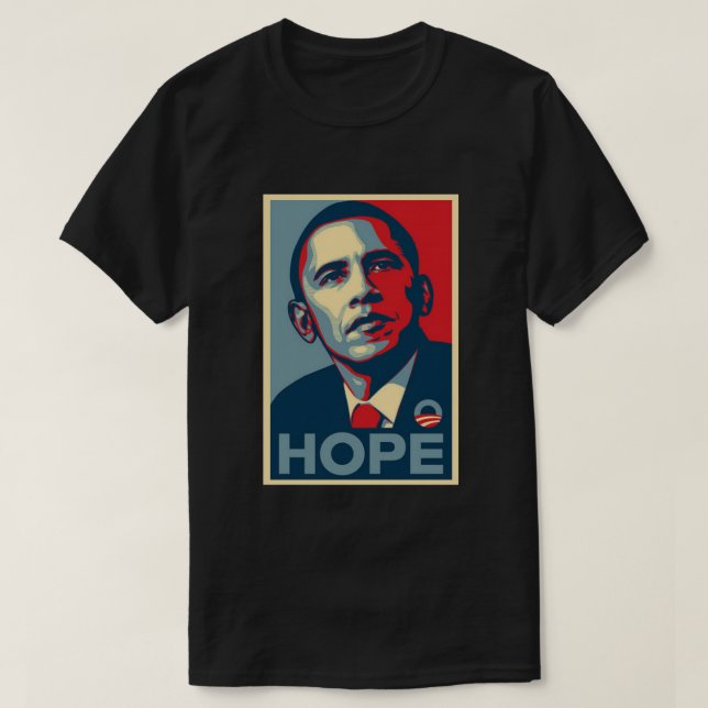 Camiseta Barack Obama Poster de Esperanza (Diseño del anverso)
