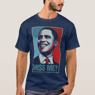 Camiseta Barack Obama Retrato Me Echas de Menos Cita Libera
