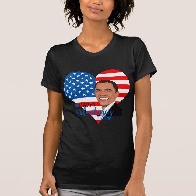 Camiseta barack obama valentine (Anverso)