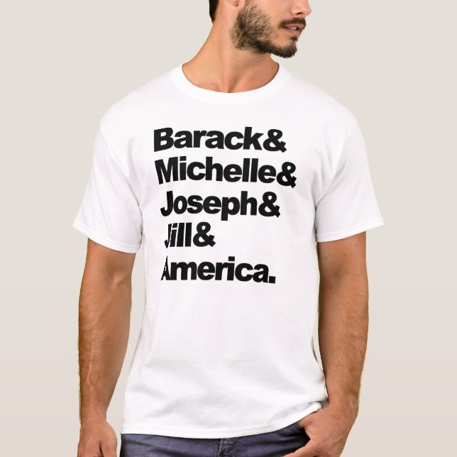 Camiseta Barack y Michelle y José y Jill y América (Anverso)