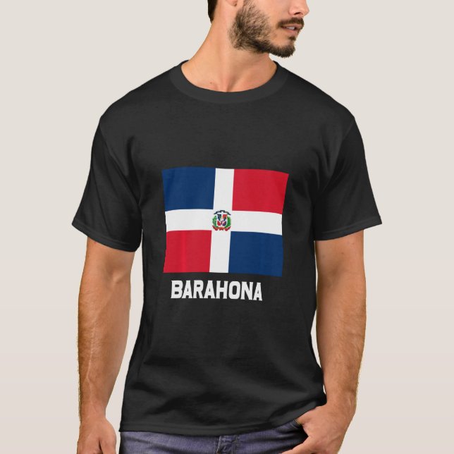 Camiseta Barahona Bandera República Dominicana Emblem Escud (Anverso)