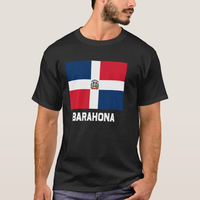 Camiseta Barahona Bandera República Dominicana Emblem Escud (Anverso)