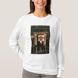 Camiseta Barak Obama habla en la última noche de la
