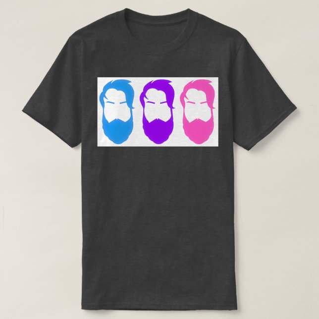 Camiseta Barba arcoiris 1 (Diseño del anverso)