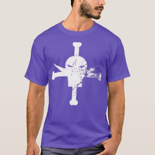 Camiseta Barba blanca destruida Blanco