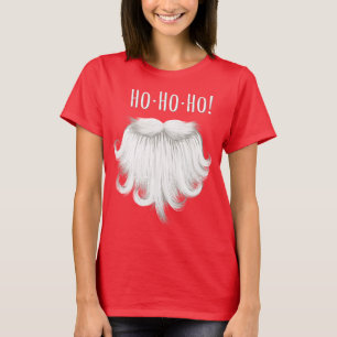 Camiseta Barba blanca divertida de Papá Noel que ríe "Ho 
