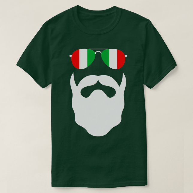 Camiseta Barba completa Italia para barbas y barbas (Diseño del anverso)