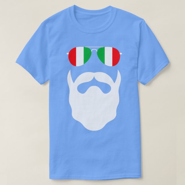 Camiseta Barba completa Italia para barbas y barbas (Diseño del anverso)