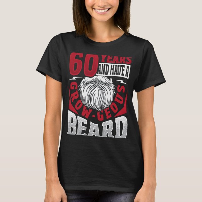 Camiseta Barba de 60 años de cumpleaños barba (Anverso)