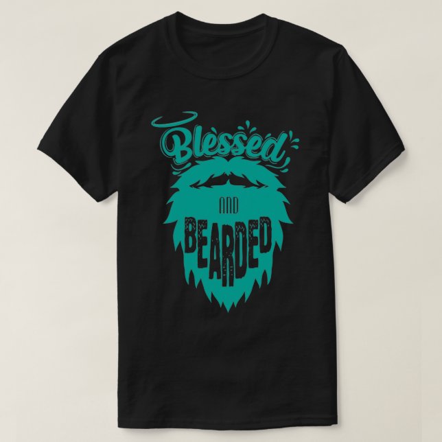 Camiseta Barba de barba completa Blessed and Bearded 1 (Diseño del anverso)