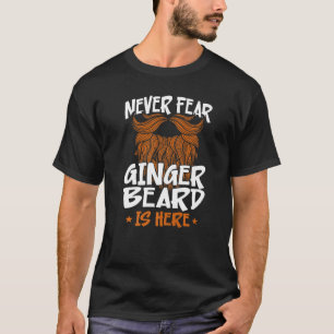 Camiseta Barba de barba de hombre jengibre barba nunca teme