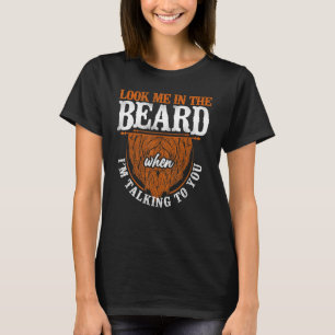 Camiseta Barba De Barba Hombre Jengibre Barba Mírame En El 