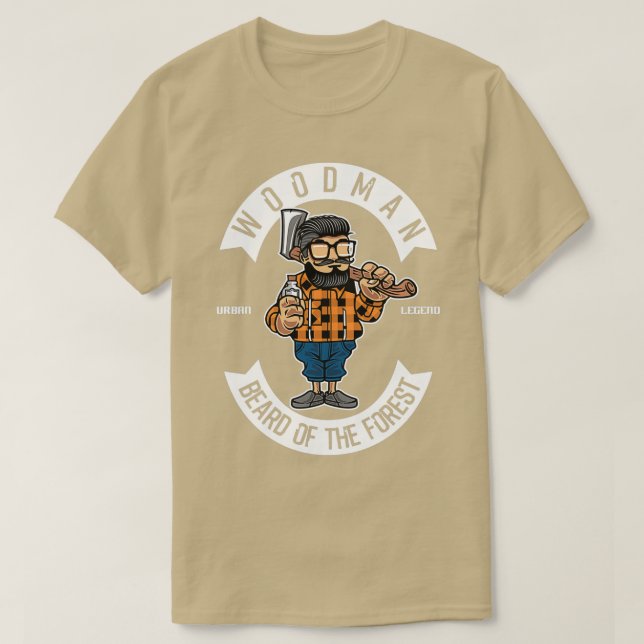 Camiseta Barba De Carne De Madera Del Aleitador Forestal (Diseño del anverso)