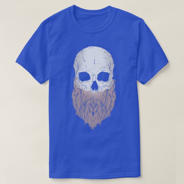 Camiseta Barba de cráneo barba completa (Diseño del anverso)