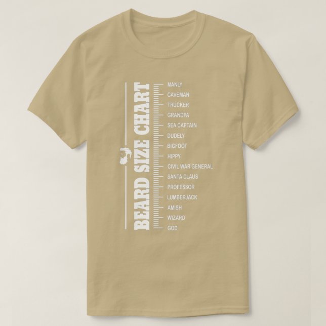 Camiseta Barba Gráfica de medición Barba Classic TShirt (Diseño del anverso)