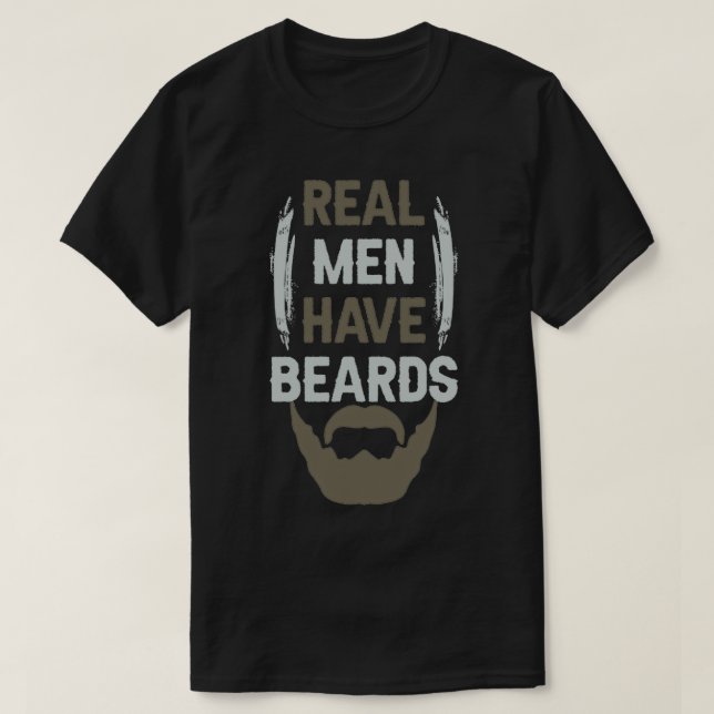 Camiseta Barba Los hombres de verdad tienen barba 1 (Diseño del anverso)