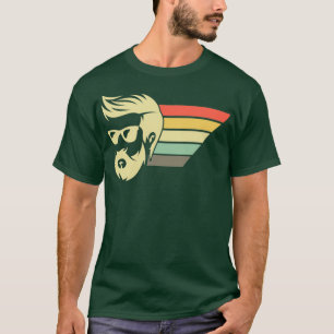 Camiseta Barba Masculina Barba Retro Varones Vintage Barba