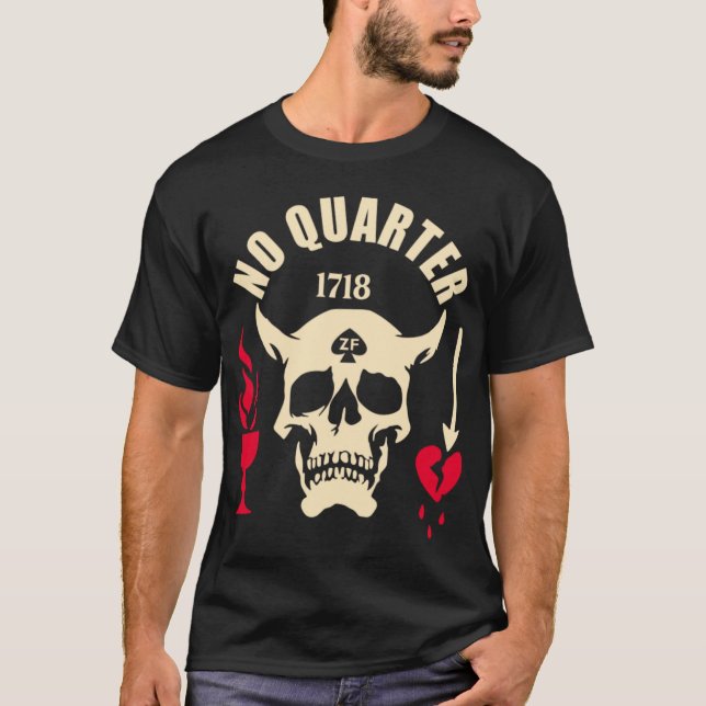 Camiseta Barba negra sin cuarto 1718 (Anverso)