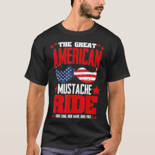 Camiseta Barba Patriótica Americana de Mustache 4 de julio