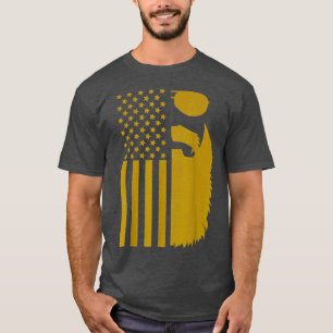 Camiseta Barba Patriótica De La Bandera Estadounidense Y Ga