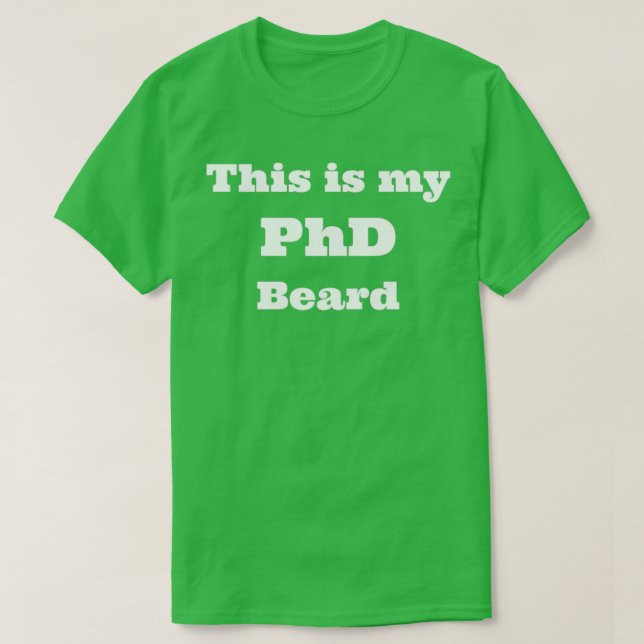 Camiseta barba PHD negra (Diseño del anverso)