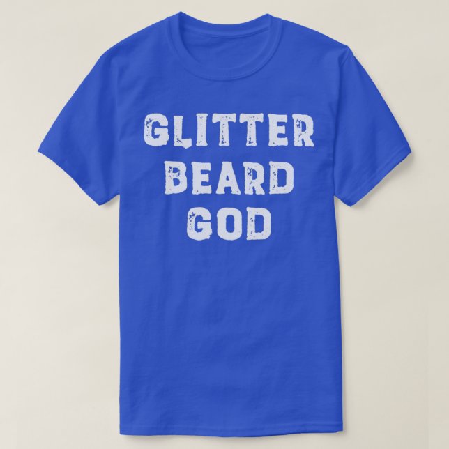 Camiseta barba purpurina Dios Clásico TShirt (Diseño del anverso)