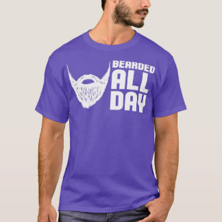 Camiseta Barba Todo El Día Hombres Hipster Masculina Barba 
