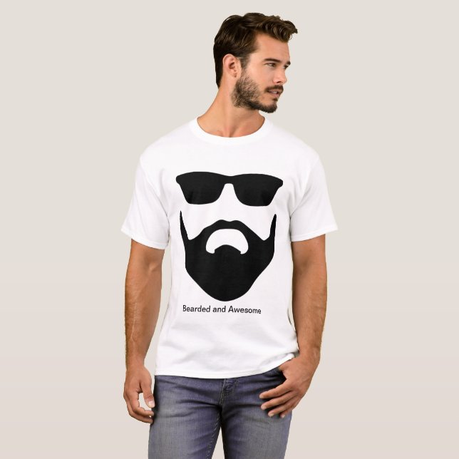 Camiseta barba y gafas de sol (Anverso completo)