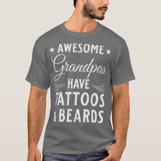 Camiseta Barba y tatuaje Regalo Abuelo con barba