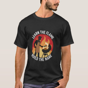 Camiseta Barbacoa Aprende la Llama Ahumado Pitmaster Parril