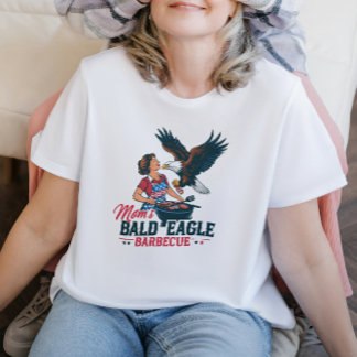 Camiseta Barbacoa de águila calva de mamá, un banquete para