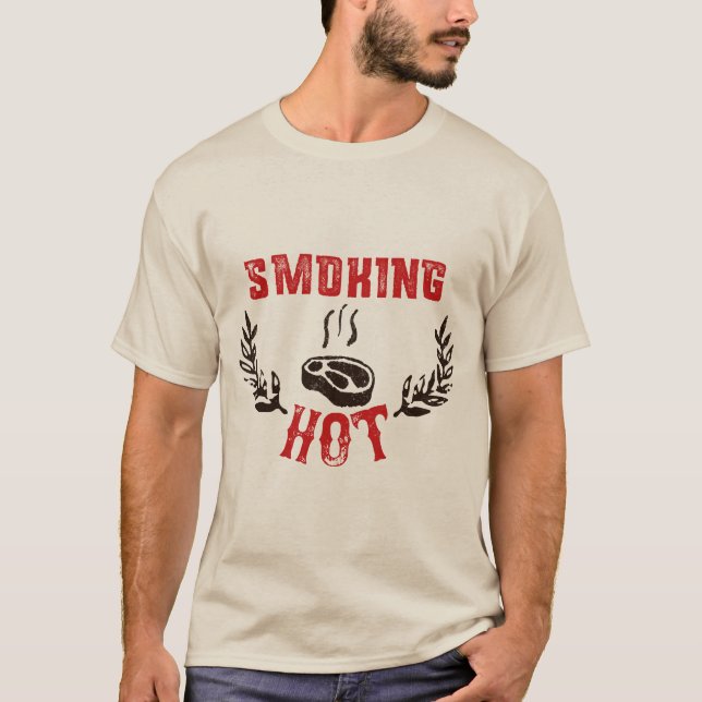 Camiseta barbacoa, humo y parrilladas - Fumar caliente (Anverso)