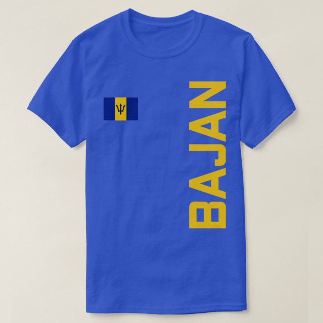 CAMISETA BARBADOS BAJAN HECHO EN (Diseño del anverso)