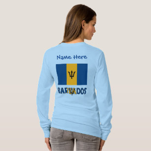 Camiseta Barbados Bandera de Barbados Azul Personalización