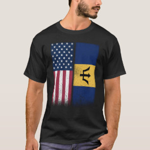 Camiseta Barbados Banderas americanas se enorgullecen de lo