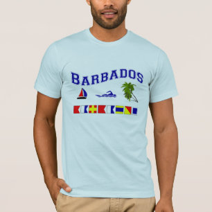 Camiseta Barbados - (deletreo marítimo de la bandera)