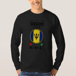 Camiseta Barbados Está Llamando Y Debo Ir  Bandera Barbaden