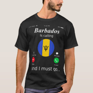 Camiseta Barbados está llamando y debo ir Bandera de Barbad