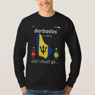 Camiseta Barbados está llamando y debo ir Mapa de Barbados