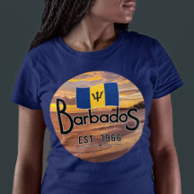 "Barbados Este. Atardecer De 1966 Con Bandera De B