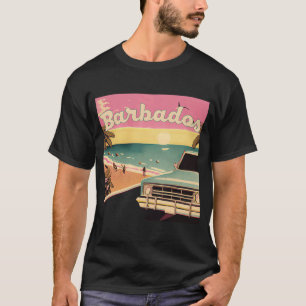 Camiseta Barbados Retro Beach Vacation Graphics Barbados Su