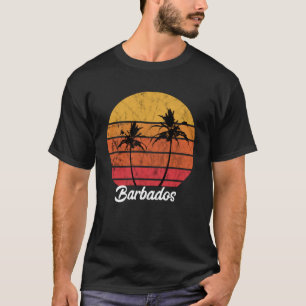 Camiseta Barbados Travel Sunset Palm Trees Caribbean Barbad