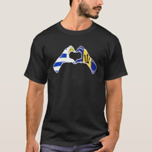 Camiseta Barbados Uruguay Bandera Barbadense Uruguayo Coraz