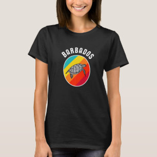Camiseta Barbados Vacaciones recuerdo de una colorida tortu