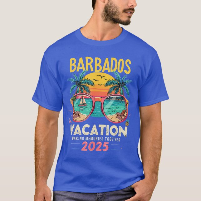 Camiseta Barbados Vacation 2025 Tropical Beach Vibes Vacati (Anverso)