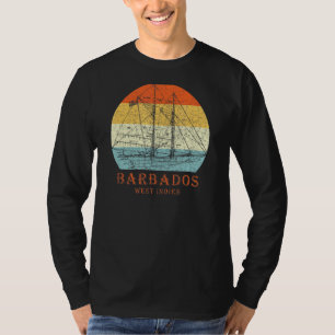 Camiseta Barbados West Indies Vintage Blueprint Sailboat Va